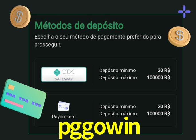 O cassino pggowin oferece uma grande variedade de métodos de pagamento